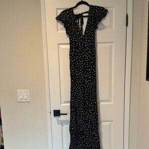 Lulu's Black and White wide leg jumpsuit size small